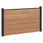 Pannello di Recinzione WPC e Alluminio Marrone 180x105 cm