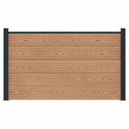 Pannello di Recinzione WPC e Alluminio Marrone 180x105 cm