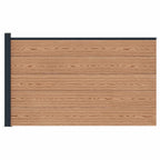 Pannello di Recinzione WPC e Alluminio Marrone 175x105 cm