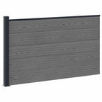 Pannello di Recinzione WPC e Alluminio Grigio 175x105 cm