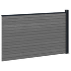 Pannello di Recinzione WPC e Alluminio Grigio 175x105 cm