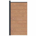 Pannello di Recinzione WPC e Alluminio Marrone 95x186 cm