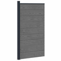Pannello di Recinzione WPC e Alluminio Grigio 95x186 cm