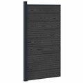 Pannello di Recinzione WPC e Alluminio Nero 95x186 cm