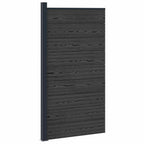 Pannello di Recinzione WPC e Alluminio Nero 95x186 cm