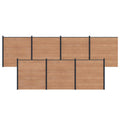 Pannello di Recinzione 7 pcs WPC e Alluminio Marrone
