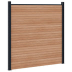 Pannello di Recinzione 9 pcs WPC e Alluminio Marrone