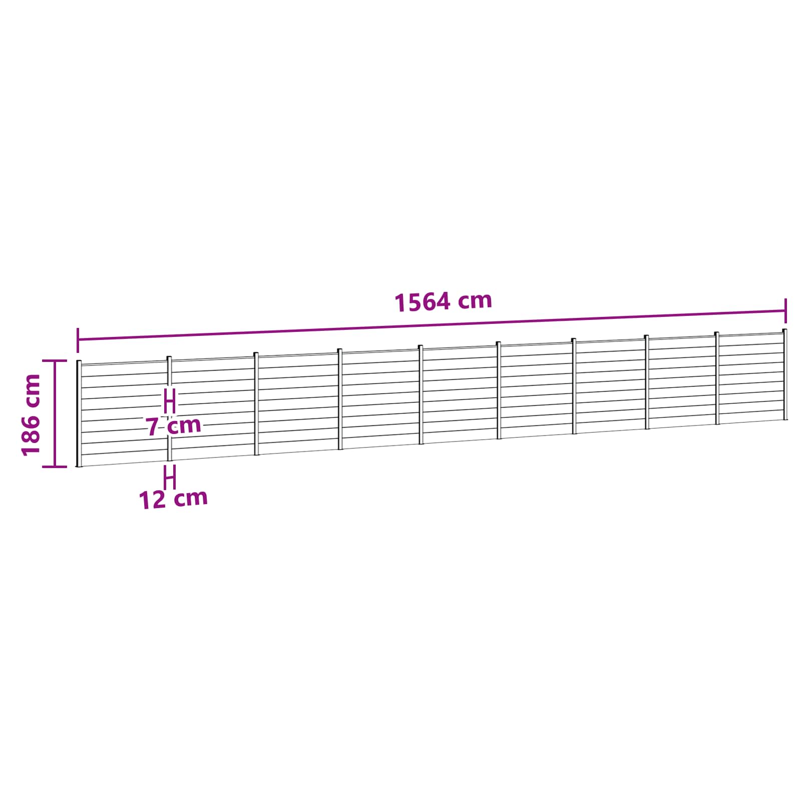 Pannello di Recinzione 9 pcs WPC e Alluminio Marrone