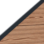 Pannello di Recinzione 3 pcs WPC e Alluminio Marrone