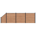 Pannello di Recinzione 4 pezzi WPC e Alluminio Marrone