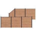 Pannello di Recinzione 6 pcs WPC e Alluminio Marrone
