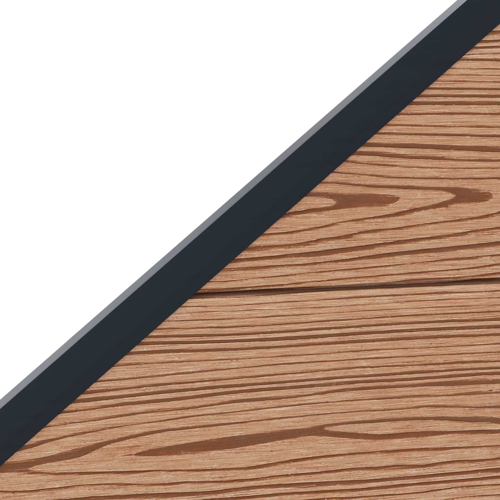 Pannello di Recinzione 8 pezzi WPC e Alluminio Marrone