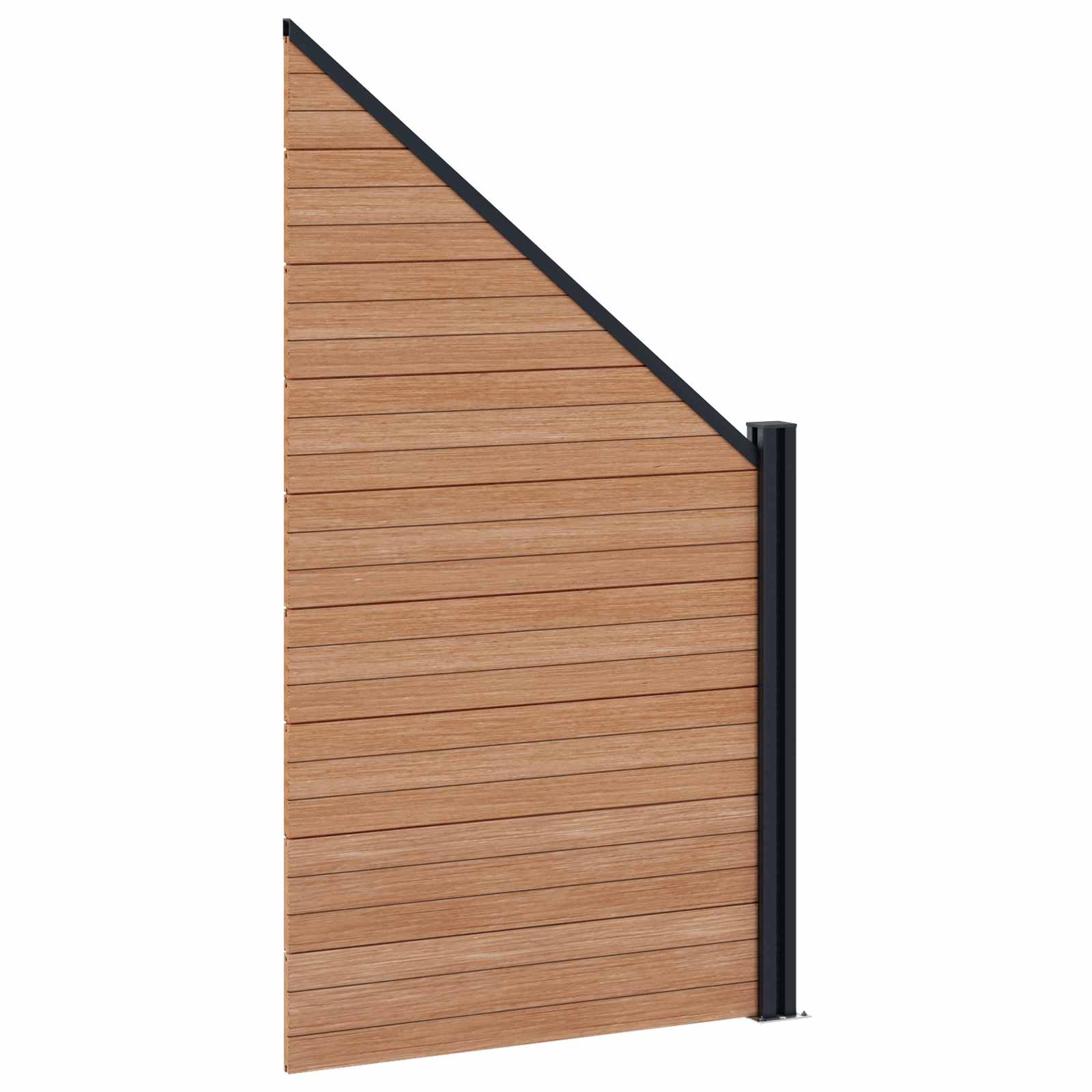 Pannello di Recinzione 10 pcs WPC e Alluminio Marrone