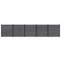 Pannello di Recinzione 5 pcs WPC e Alluminio Grigio