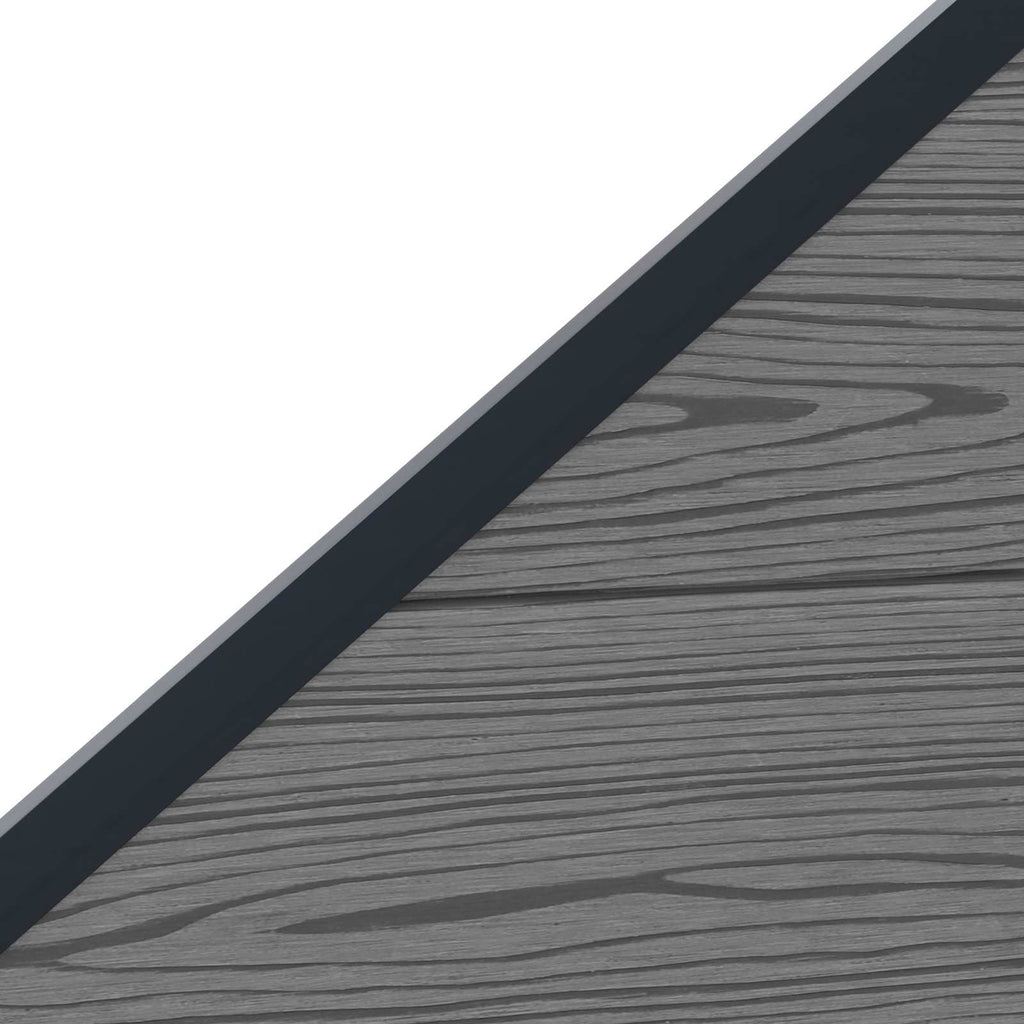 Pannello di Recinzione 6 pezzi WPC e Alluminio Grigio