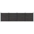 Pannello di Recinzione 4 pz WPC e Alluminio Nero