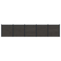 Pannello di Recinzione 5 pezzi WPC e Alluminio Nero