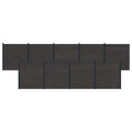 Pannello di Recinzione 9 pcs WPC e Alluminio Nero