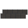 Pannello di Recinzione 10 pcs WPC e Alluminio Nero