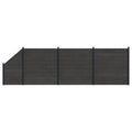 Pannello di Recinzione 4 pezzi WPC e Alluminio Nero