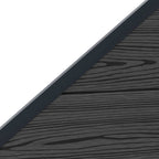 Pannello di Recinzione 5 pcs WPC e Alluminio Nero 792x186 cm
