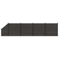 Pannello di Recinzione 5 pcs WPC e Alluminio Nero 792x186 cm
