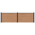 Pannello di Recinzione WPC e Alluminio Marrone 353x105 cm