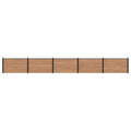 Pannello di Recinzione WPC e Alluminio 5 pezzi Marrone 872x105 cm