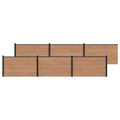 Pannello di Recinzione 6 pcs WPC e Alluminio Marrone