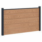 Pannello di Recinzione WPC e Alluminio Marrone 7 pz - 1218x105 cm