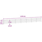 Pannello di Recinzione WPC e Alluminio Marrone 7 pz - 1218x105 cm