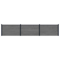 Pannello di Recinzione WPC e Alluminio Grigio - 3 pz