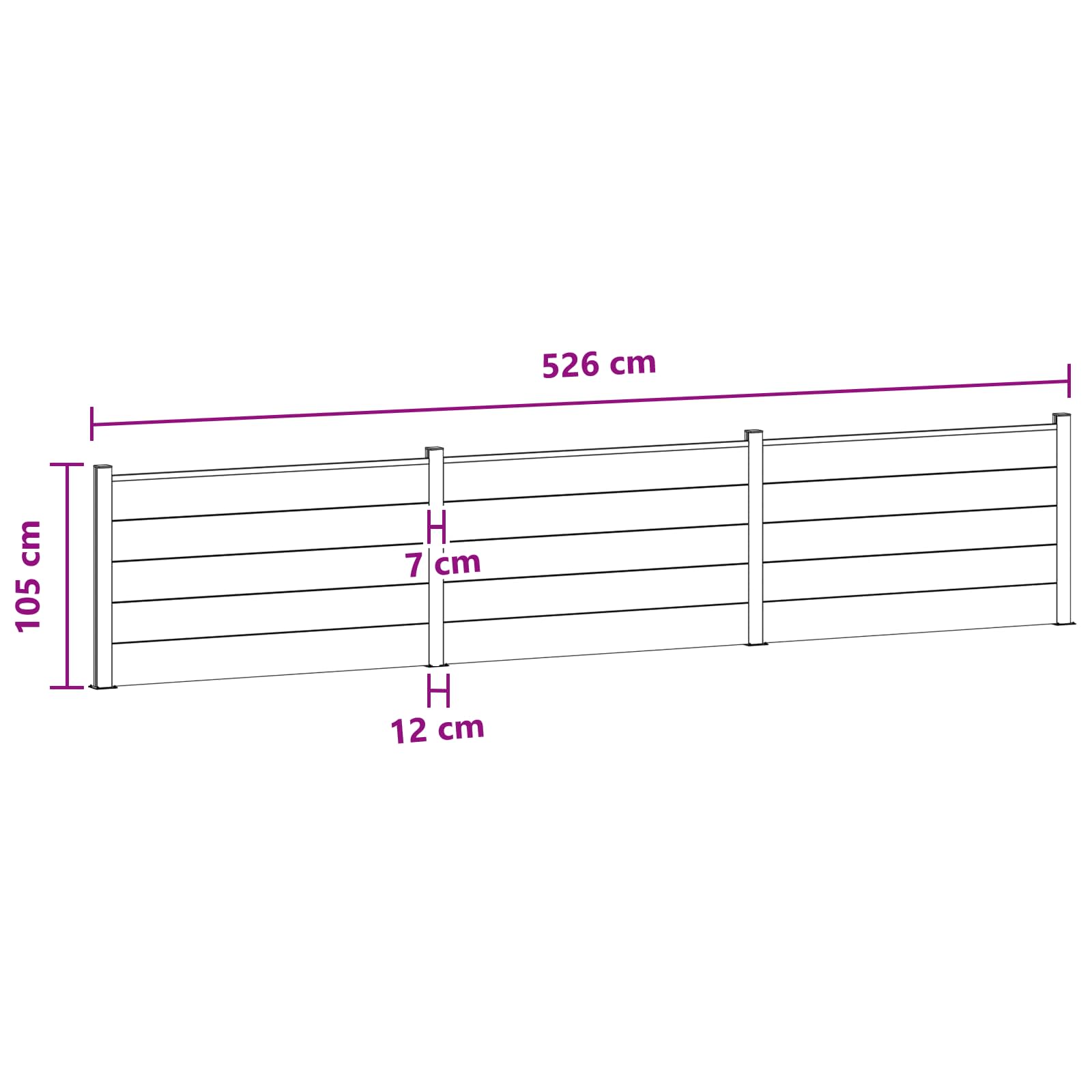 Pannello di Recinzione WPC e Alluminio Grigio - 3 pz