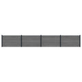 Pannello di Recinzione 4 pz WPC e Alluminio Grigio