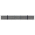 Pannello di Recinzione 5 pezzi WPC e Alluminio Grigio