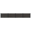 Pannello di Recinzione 4 pz WPC e Alluminio Nero 699x105 cm