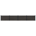 Pannello di Recinzione 4 pz WPC e Alluminio Nero 699x105 cm