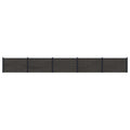 Pannello di Recinzione 5 pz WPC e Alluminio Nero 872x105 cm