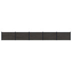 Pannello di Recinzione 5 pz WPC e Alluminio Nero 872x105 cm