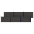 Pannello di Recinzione 6 pz WPC e Alluminio Nero 1045x105 cm