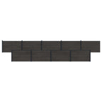 Pannello di Recinzione 9 pcs WPC e Alluminio Nero
