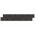 Pannello di Recinzione WPC e Alluminio Nero 1737x105 cm - Set 10 pz