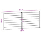 Pannello di Recinzione WPC e Alluminio Marrone 2 pz