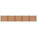 Pannello di Recinzione 5 pezzi WPC e Alluminio Marrone