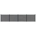 Pannello di Recinzione 4 pcs WPC e Alluminio Grigio