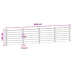 Pannello di Recinzione 4 pcs WPC e Alluminio Grigio