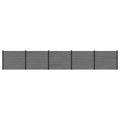 Pannello di Recinzione 5 pz WPC e Alluminio Grigio