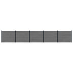 Pannello di Recinzione 5 pz WPC e Alluminio Grigio