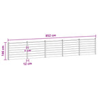 Pannello di Recinzione 5 pz WPC e Alluminio Grigio
