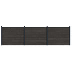 Pannello di Recinzione WPC e Alluminio Nero 3 pezzi - 516x146 cm